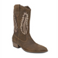 White Mountain Women's Caraway Cowgirl Boot Leather Brown Size 6.5 M