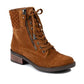 Lucca Lane Women's Cailyn Suede Cap Toe Ankle Fashion Boots Brown Size 9 M