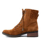 Lucca Lane Women's Cailyn Suede Cap Toe Ankle Fashion Boots Brown Size 9 M