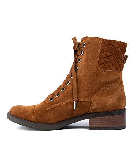 Lucca Lane Women's Cailyn Suede Cap Toe Ankle Fashion Boots Brown Size 9 M