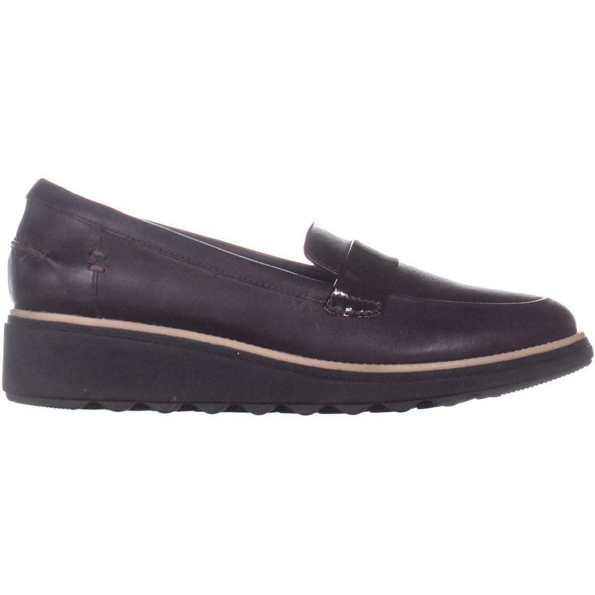 Clarks Women's Sharon Gracie Leather Closed Toe Loafers Purple Size 5 M