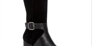 Alfani Women's Nelsonnn Step 'N Flex Tall Wide Calf Dress Boots Black Size 8M-WC