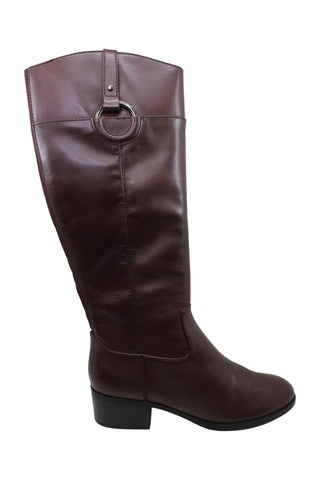 Alfani Women's Bexleyy Leather Almond Toe Mid Calf Fashion Boots Red Size 11 M