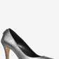 Michael Kors Women's Antoinette Pump Closed Toe Anthracite Sandale Silver Size 8.5 M