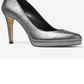 Michael Kors Women's Antoinette Pump Closed Toe Anthracite Sandale Silver Size 8.5 M