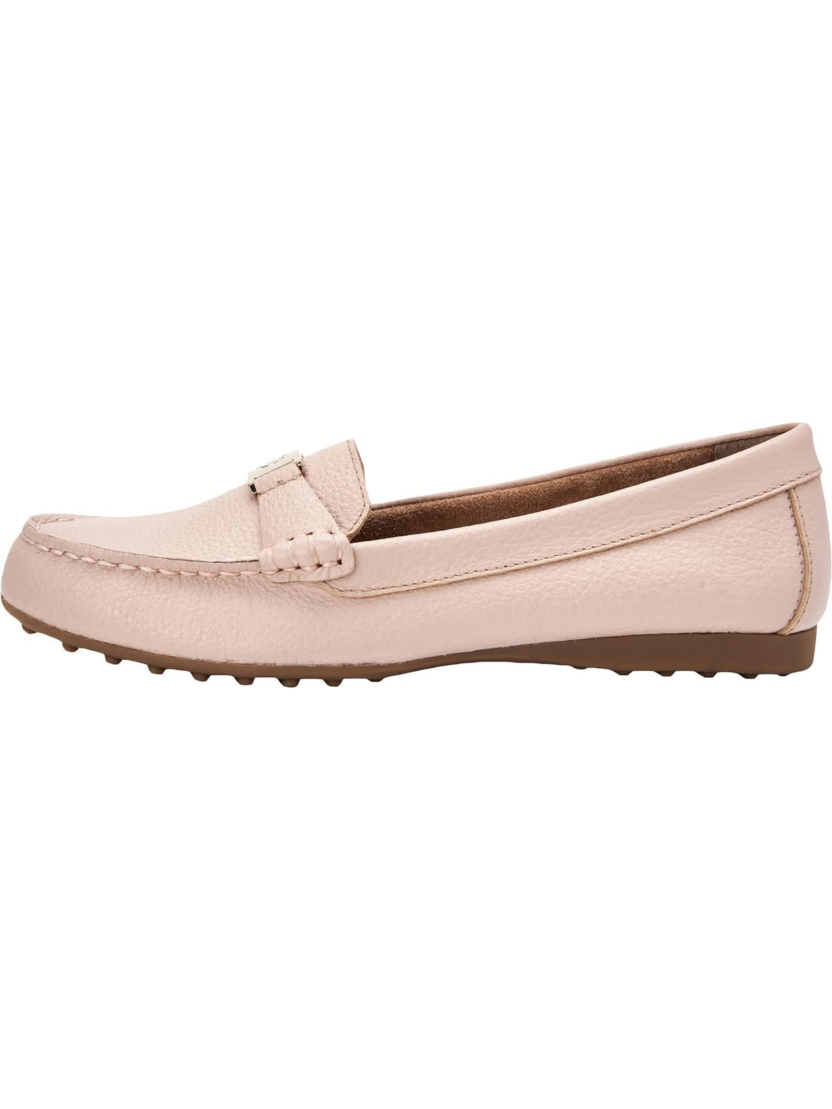 Giani Bernini Women's Croc Hardware Detail Arch Support Comfort Dailyn Slip on Leather Loafers Pink Size 8 M