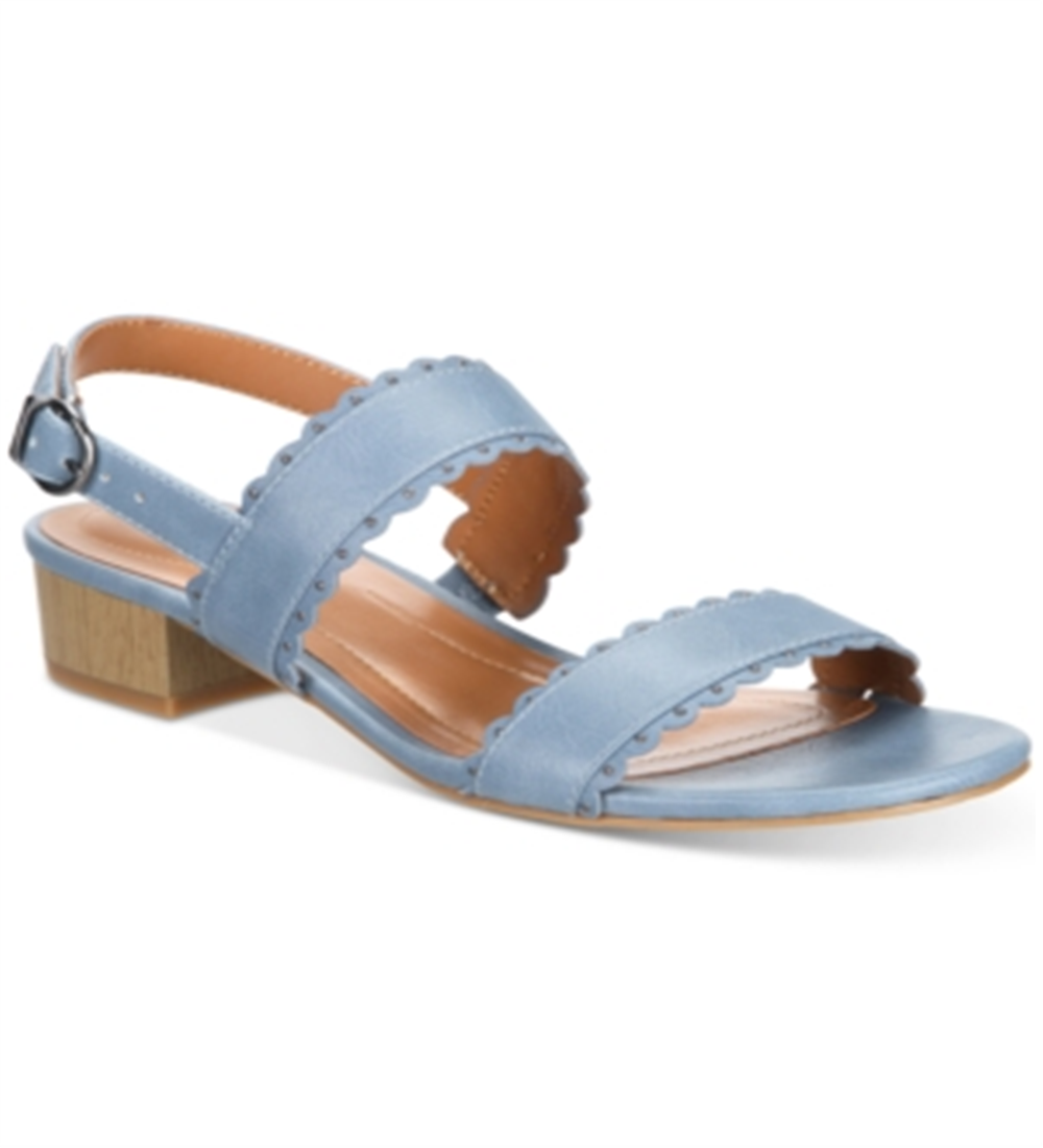 Style & Co Women's Martinee Block Heel Sandals Blue Size 9 M