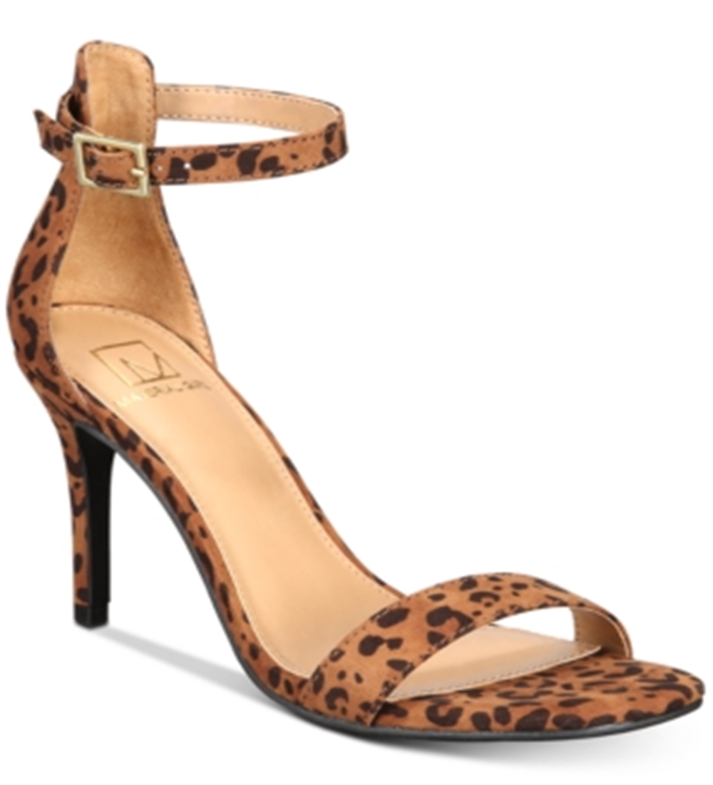 Material Girl Women's Blaire Two Piece Dress Sandals Leopard Size 5.5 M