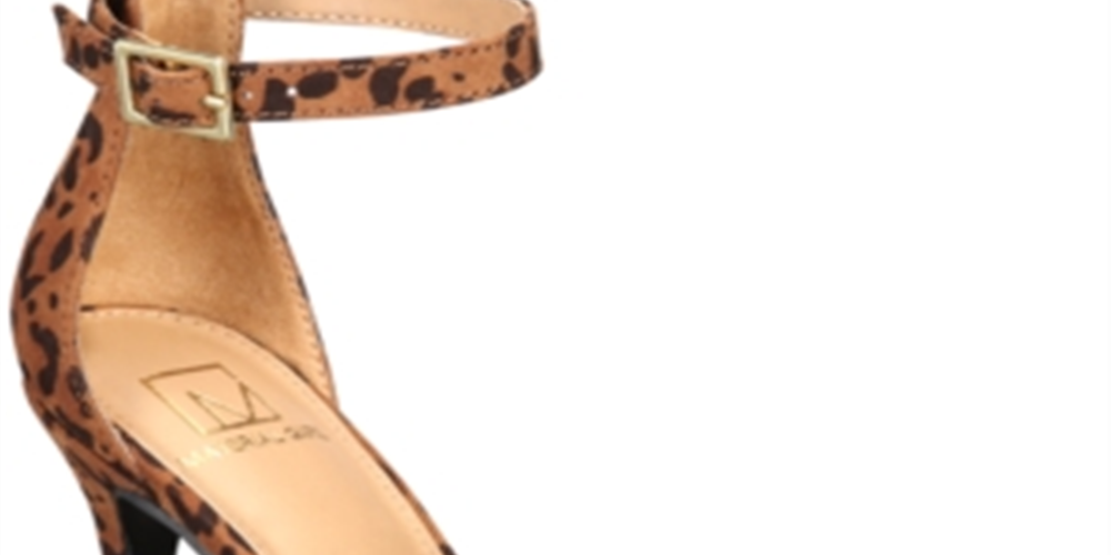 Material Girl Women's Blaire Two Piece Dress Sandals Leopard Size 5.5 M