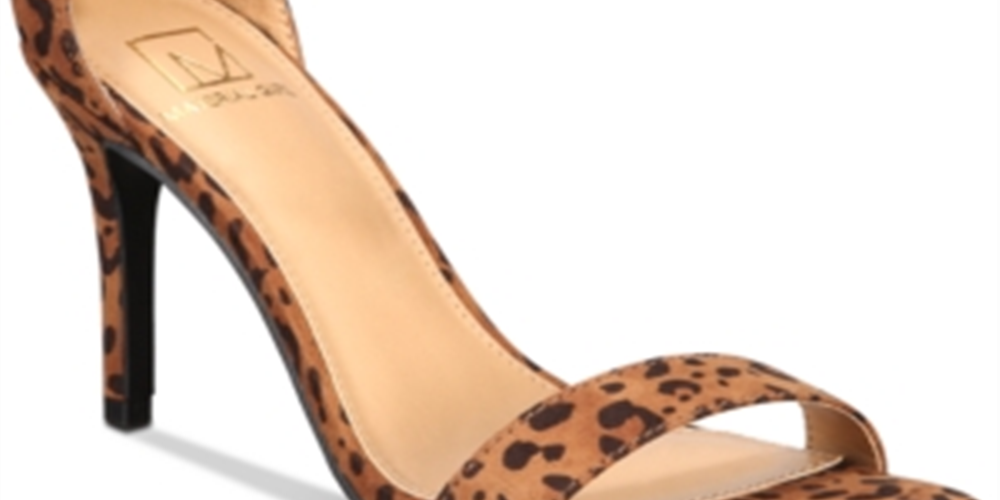 Material Girl Women's Blaire Two Piece Dress Sandals Leopard Size 5.5 M