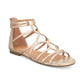 Material Girl Women's Sira Fabric Open Toe Casual Sandals Gold Size -7.5M
