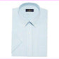 Club Room Men's Sage and Blue Gingham Short-Sleeved Dress Shirt Blue Size 14.5