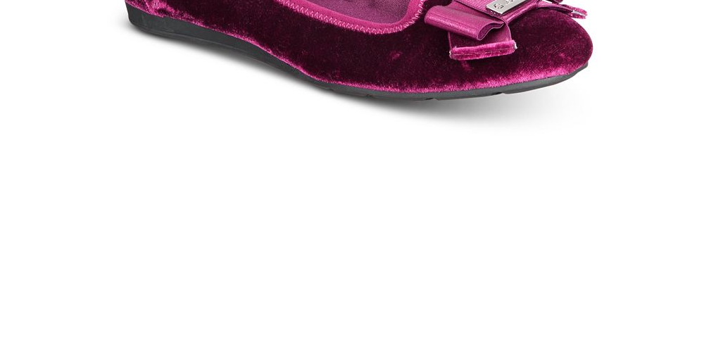 Anne Klein Women's Alivia Round Toe Ballet Flats -Wine Size  5 M