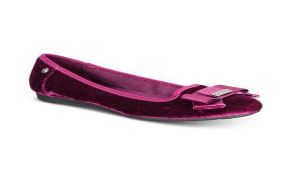 Anne Klein Women's Alivia Round Toe Ballet Flats -Wine Size  5 M