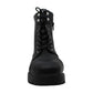XOXO Women's Elmhurst Leather Round Toe Ankle Combat Boots Black  Size 7.5