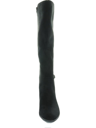 Charter Club Women's Palmaa Faux Suede Knee High Boots Black Size 11 Medium