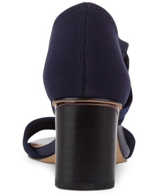 DKNY Women's Penny Open Toe Casual Ankle Strap Sandals Navy Blue Size 6