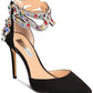 INC International Concepts Women's Ankle Strap Pumps Black Size 9.5M