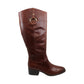 Alfani Women's Bexleyy Leather Almond Toe Mid Calf Fashion Boots Brown Size 11M