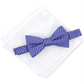 Alfani Men's Geometric Pre-Tied Bow Tie & Solid Pocket Square Set  Purple One Size