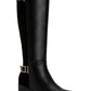 Giani Bernini Women's Buckle Accent Round Toe Wedge Zip up Dress Boots Black Size 12 M