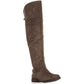 American Rag Women's Adarra Leather Round Toe Over Knee Riding Boots Taupe  Size 7M-WC