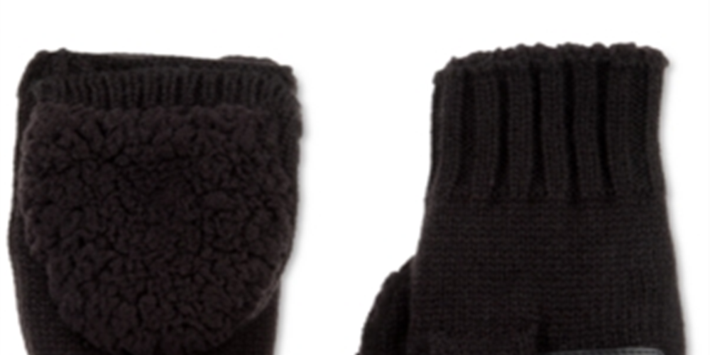 Isotoner Signature Women's Acrylic Knit Flip Top Black One Size