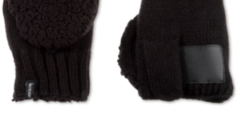 Isotoner Signature Women's Acrylic Knit Flip Top Black One Size