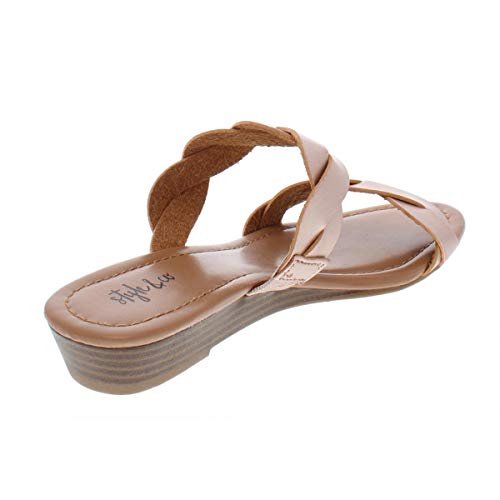 Style & Co Women's Metallic Faux Leather Wedges Pink Size 8.5 M