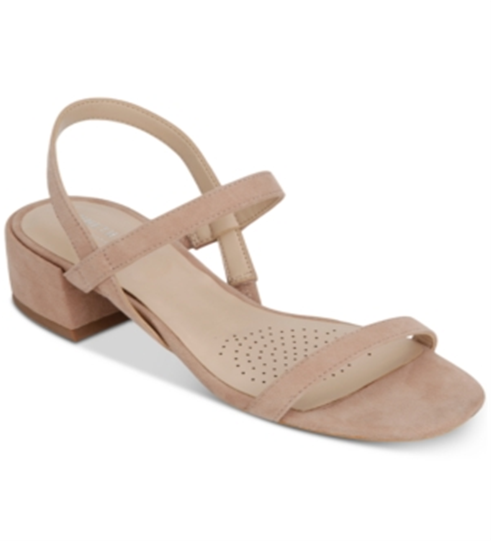 Kenneth Cole Reaction Women's Maise Low Block Heel Strappy Sandal Heeled Pink Size 8 M