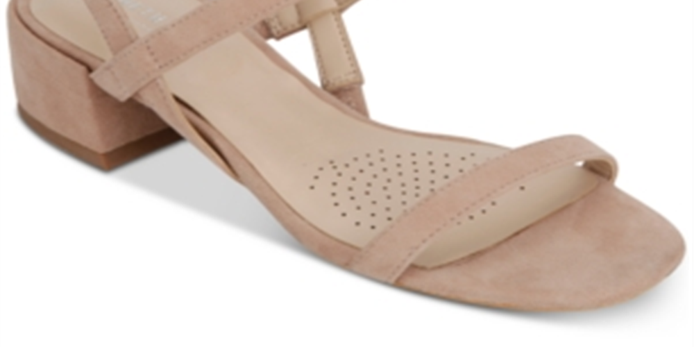 Kenneth Cole Reaction Women's Maise Low Block Heel Strappy Sandal Heeled Pink Size 8 M
