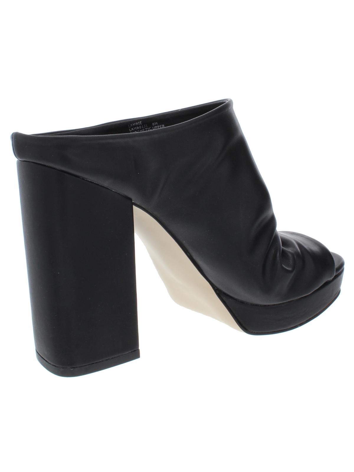 Madden Girl Women's Lambie Faux Leather Slouchy Mules Black Size 9