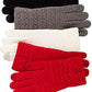 Steve Madden Women's Cable Knit Touch Gloves Black Size One Size