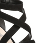 Bar III Women's Strappy Ankle Strap Padded Blythe Round Toe Block Heel Zip up Dress Sandals Black Size 9.5M