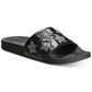 Kenneth Cole Reaction Women's Pool Splash Casual Rhinestone Slide Sandals Black Size 9 M