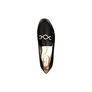 Bandolino Women's Lehain Leather Round Toe Loafers Black Size 6 M