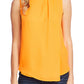 Vince Camuto Women's Rumple Georgette Top Orange Size Small