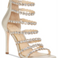 Jessica Simpson Women's Jezalynn Fabric Open Toe Special Sandle Gold- Size 6 M