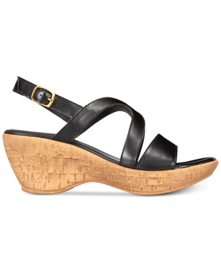Callisto Women's Pomfret Open Toe Casual Platform Sandals Black Size 9M
