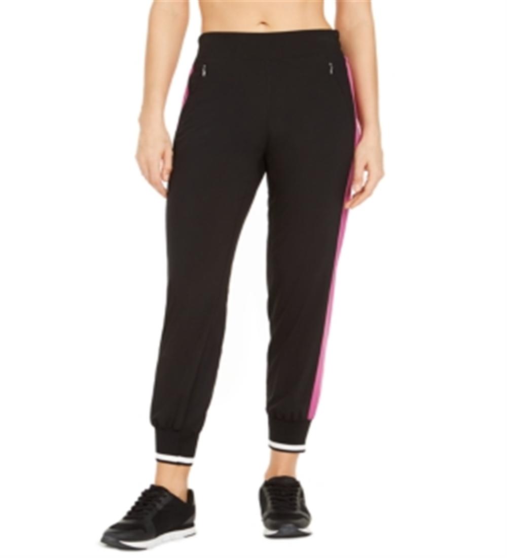 Calvin Klein Women's Performance Colorblocked Joggers Black Size Medium