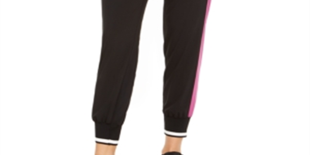 Calvin Klein Women's Performance Colorblocked Joggers Black Size Medium