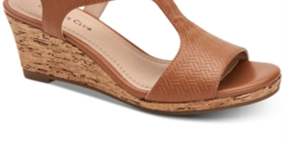 Charter Club Womens Shelbee Open Toe Casual T-Strap Brown Size 6 M