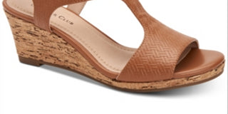 Charter Club Womens Shelbee Open Toe Casual T-Strap Brown Size 6 M