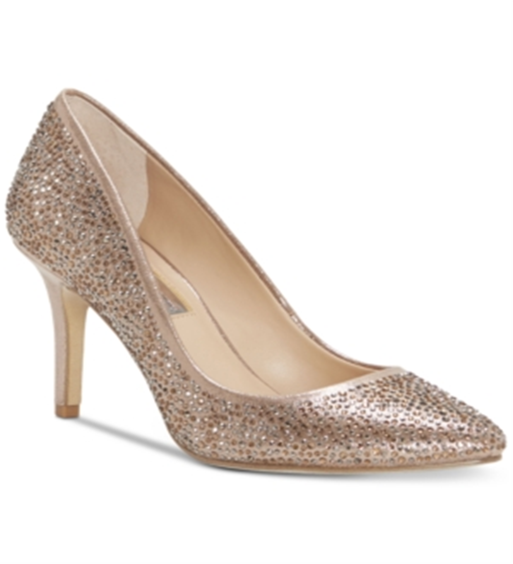 INC International Concepts Women's Zitah6 Fabric Pointed Toe Classic Pumps Brown Size 6 M