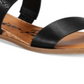 American Rag Women's Snake Strappy Stretch Padded Easton Round Toe Wedge Slip on Slide Sandals Black Size 9.5 M