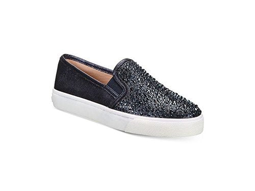INC International Concepts Women's Sammee Slip on Sneakers Shoes Navy Size 5M