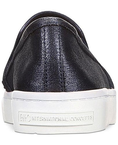INC International Concepts Women's Sammee Slip on Sneakers Shoes Navy Size 5M