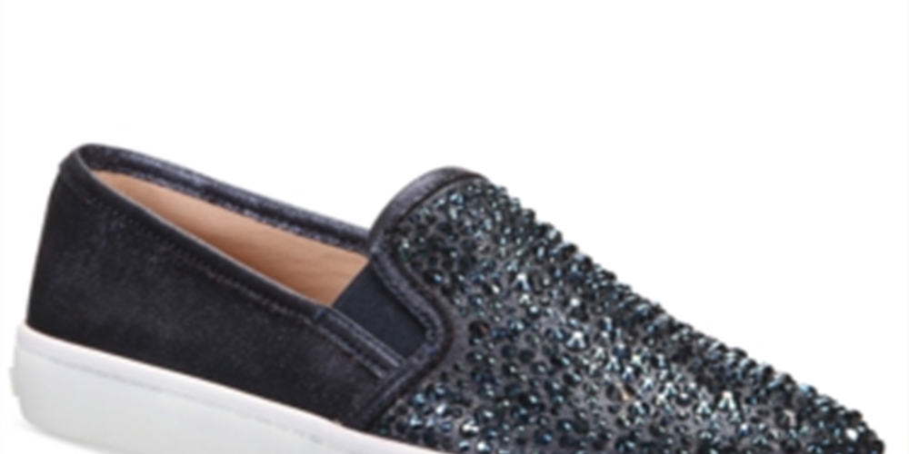 INC International Concepts Women's Sammee Slip on Sneakers Shoes Navy Size 5M