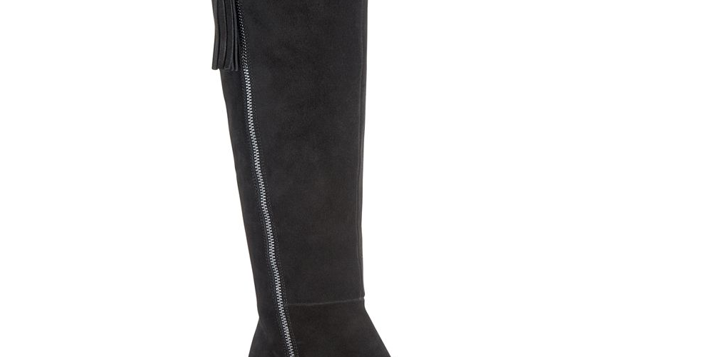 Anne Klein Women's Alanna Fabric Almond Toe Mid-Calf FashionBrown Size 8 WC