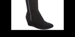 Anne Klein Women's Alanna Fabric Almond Toe Mid-Calf FashionBrown Size 8 WC